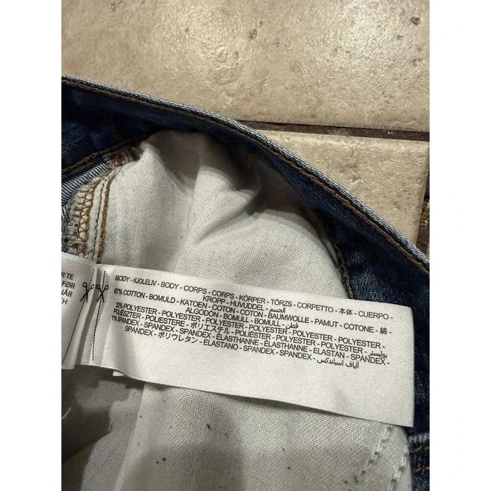 Ariat Jeans Mens 34x32 M4 Rebar Relaxed Boot Cut Blue Denim Stretch Work Wear - Picture 8 of 8